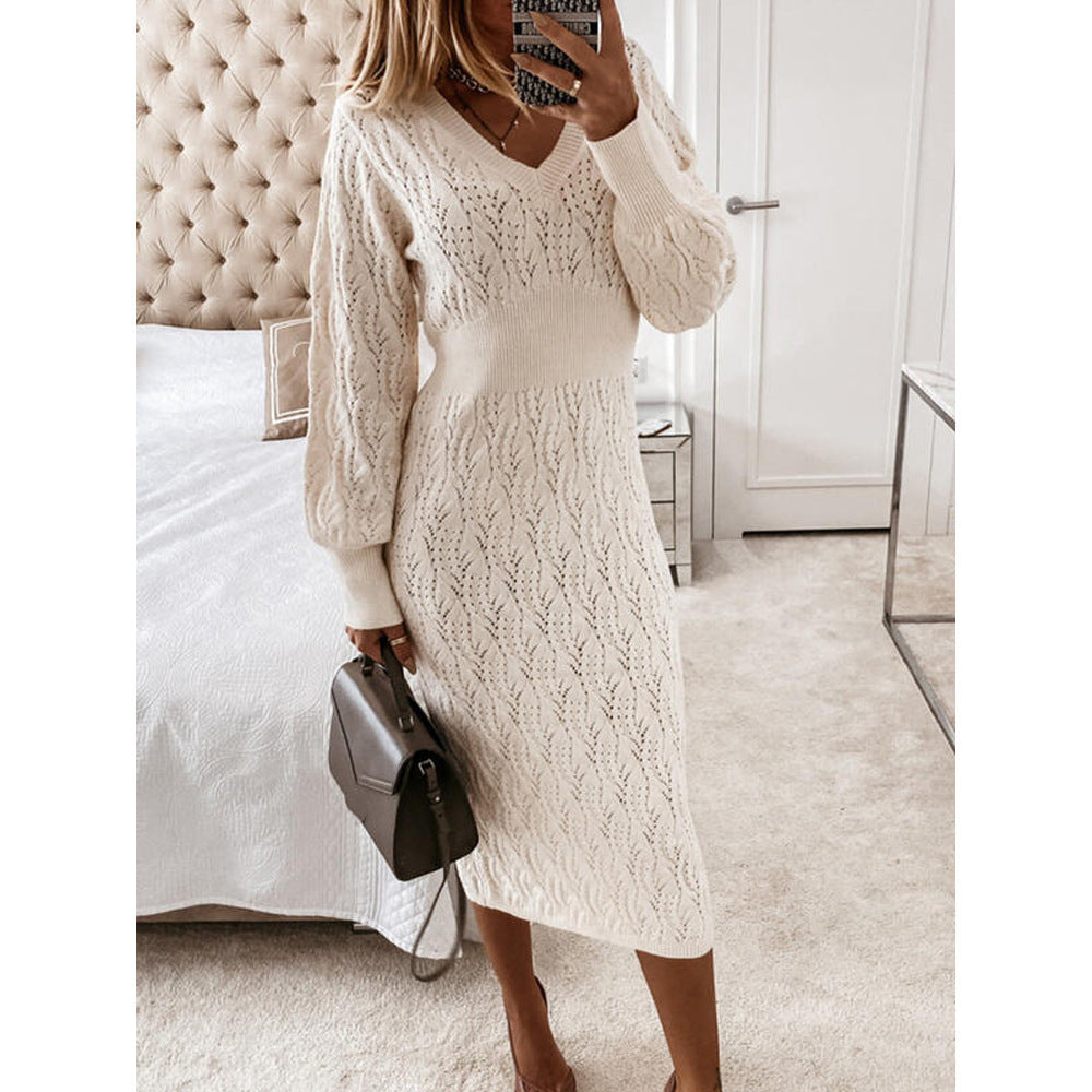 Warm Long Sleeves Knitwear Women's Sheath Dress